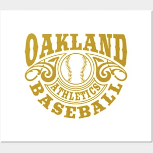 Vintage Retro Oakland Athletics Baseball Posters and Art